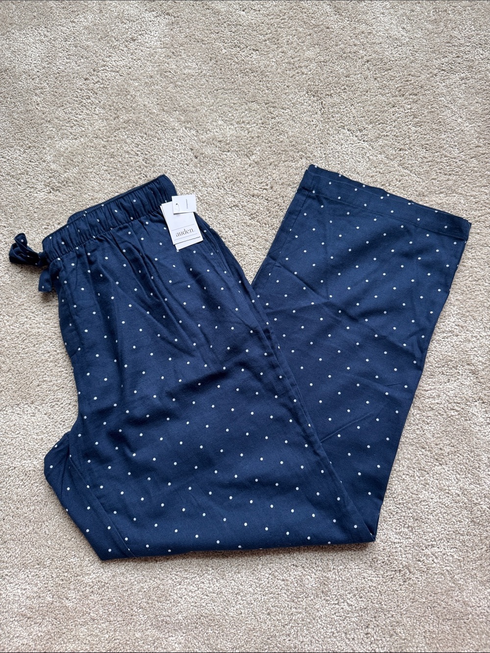 Auden Navy Blue Polka Flannel Sleepwear pants